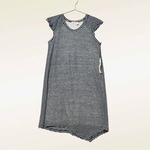 Wilt Navy Striped Linen Dress NWT Size Small Cap Sleeve Coastal Preppy Nautical